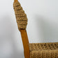 Chaise corde et bois par Audoux Minet pour Vibo, 1950