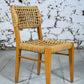 Chaise corde et bois par Audoux Minet pour Vibo, 1950