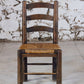 4 chaises brutalistes paille Georges Robert, 1950