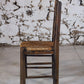 4 chaises brutalistes paille Georges Robert, 1950