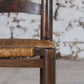 4 chaises brutalistes paille Georges Robert, 1950