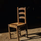 4 chaises brutalistes paille Georges Robert, 1950