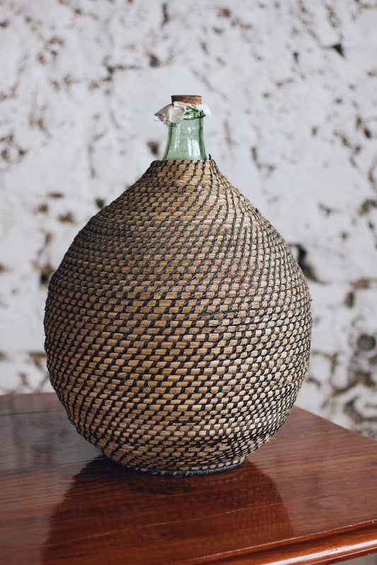 Dame-jeanne 50L recouverte de corde tressée