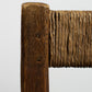 Chaise brutaliste paille et pin, 1950