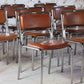 8 chaises tubulaires en chrome et skaï, 1970