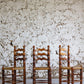 Lot de 6 chaises brutalistes Charles Dudouyt, 1950