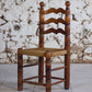 Lot de 6 chaises brutalistes Charles Dudouyt, 1950