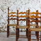 Lot de 6 chaises brutalistes Charles Dudouyt, 1950