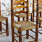 Lot de 6 chaises brutalistes Charles Dudouyt, 1950