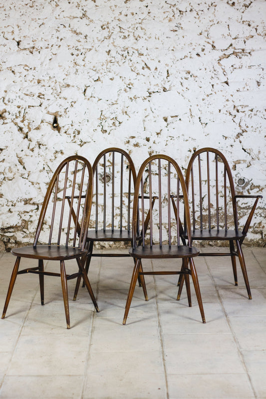 Fauteuils et chaises Ercol modèle "QUAKER", 1960