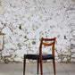 Chaise scandinave en teck et skaï, 1960