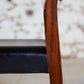 Chaise scandinave en teck et skaï, 1960