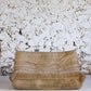 Canapé Togo 2 places en velours beige par Michel Ducaroy, LIGNE ROSET, 1973