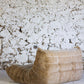 Canapé Togo 2 places en velours beige par Michel Ducaroy, LIGNE ROSET, 1973
