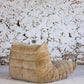Chauffeuse 1 place Togo velours beige par Michel Ducaroy pour Ligne Roset