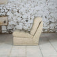 Chauffeuse vintage tissu laine, 1970
