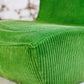 Chauffeuse vintage velours côtelé vert, 1970