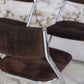 5 chaises tubulaires en daim et chrome Roche Bobois, 1970