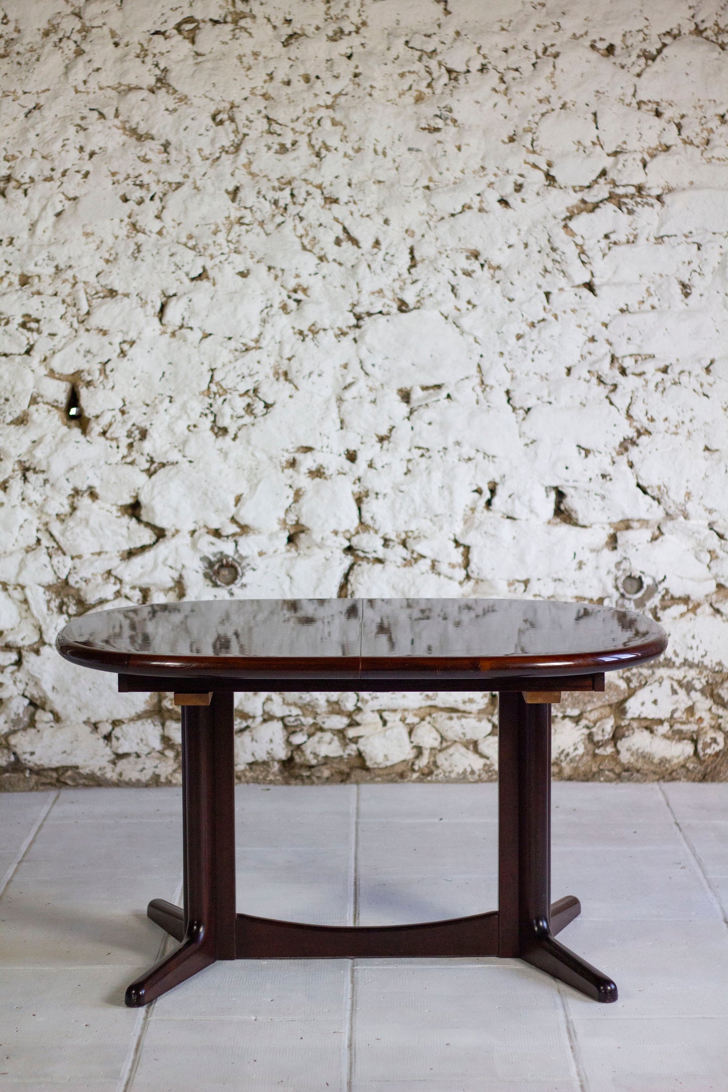 Table à manger danoise extensible en bois de rose par E. Valentinsen, 1960