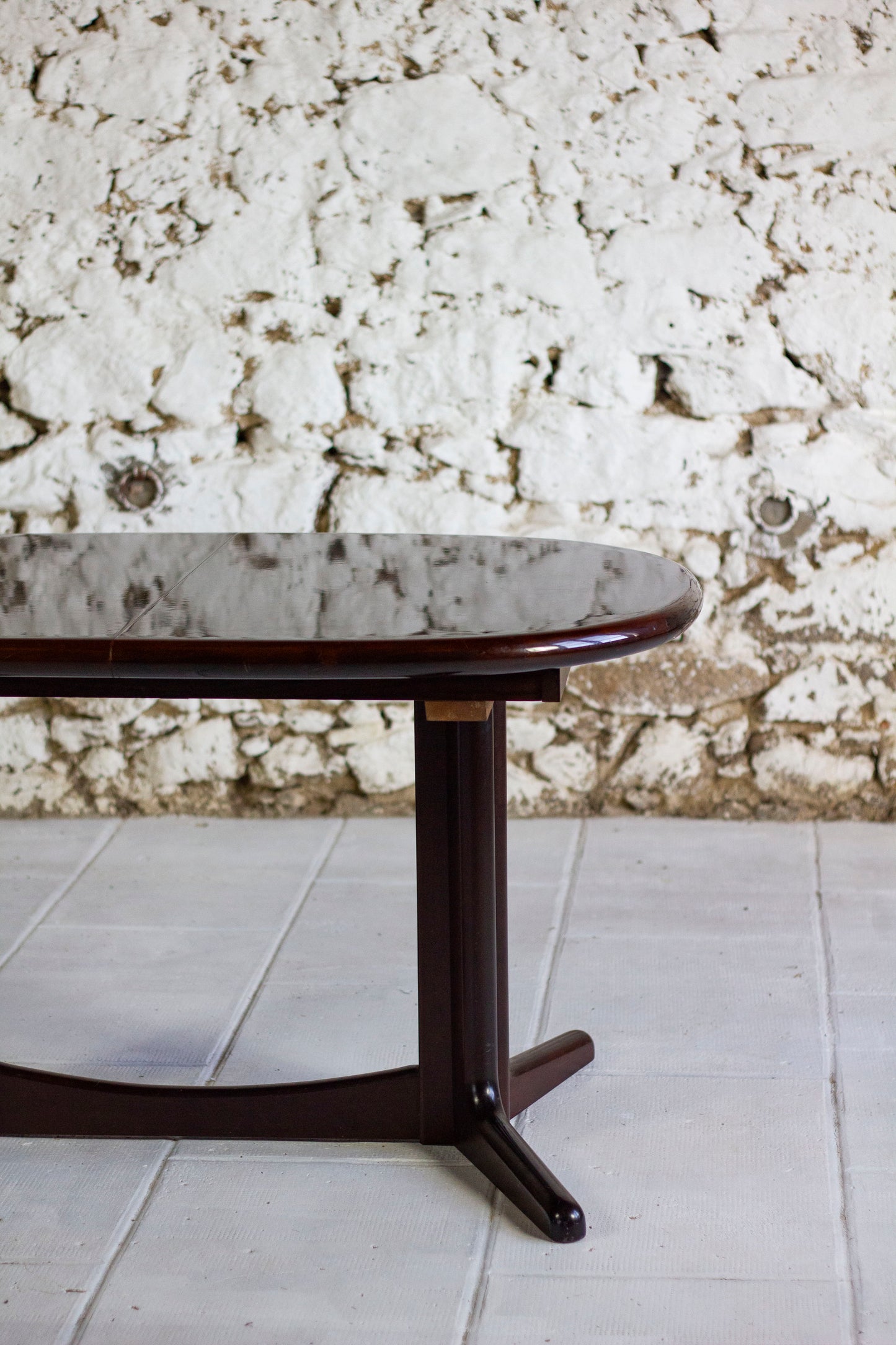 Table à manger danoise extensible en bois de rose par E. Valentinsen, 1960