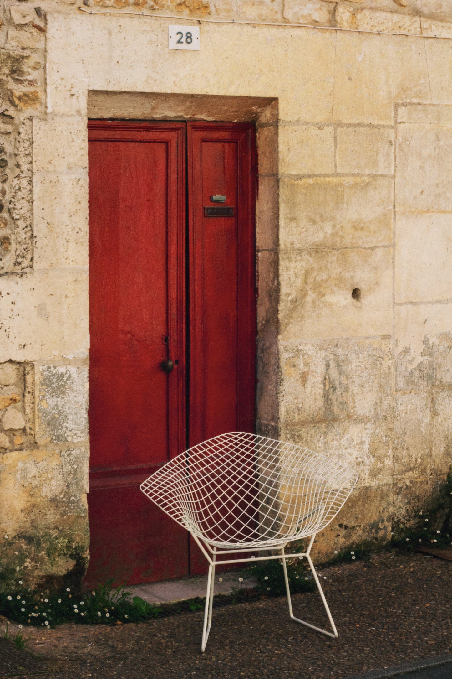 Fauteuil Diamond Chair blanc, Harry Bertoia, 1960