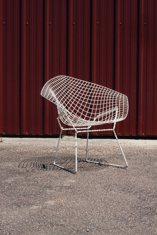 Fauteuil Diamond Chair blanc, Harry Bertoia, 1960