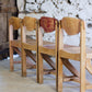 4 chaises de cantine vintage en hêtre, 1980