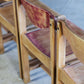 4 chaises de cantine vintage en hêtre, 1980