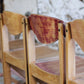 4 chaises de cantine vintage en hêtre, 1980