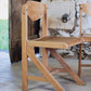 4 chaises de cantine vintage en hêtre, 1980