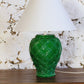 Lampe en faïence verte tressée