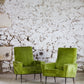 Paire de fauteuils vintage velours vert, 1950