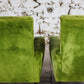 Paire de fauteuils vintage velours vert, 1950