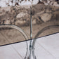 Table à manger chrome et verre fumé style Gastone Rinaldi, 1970