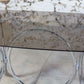 Table verre fumé style Gastone Rinaldi, 1970