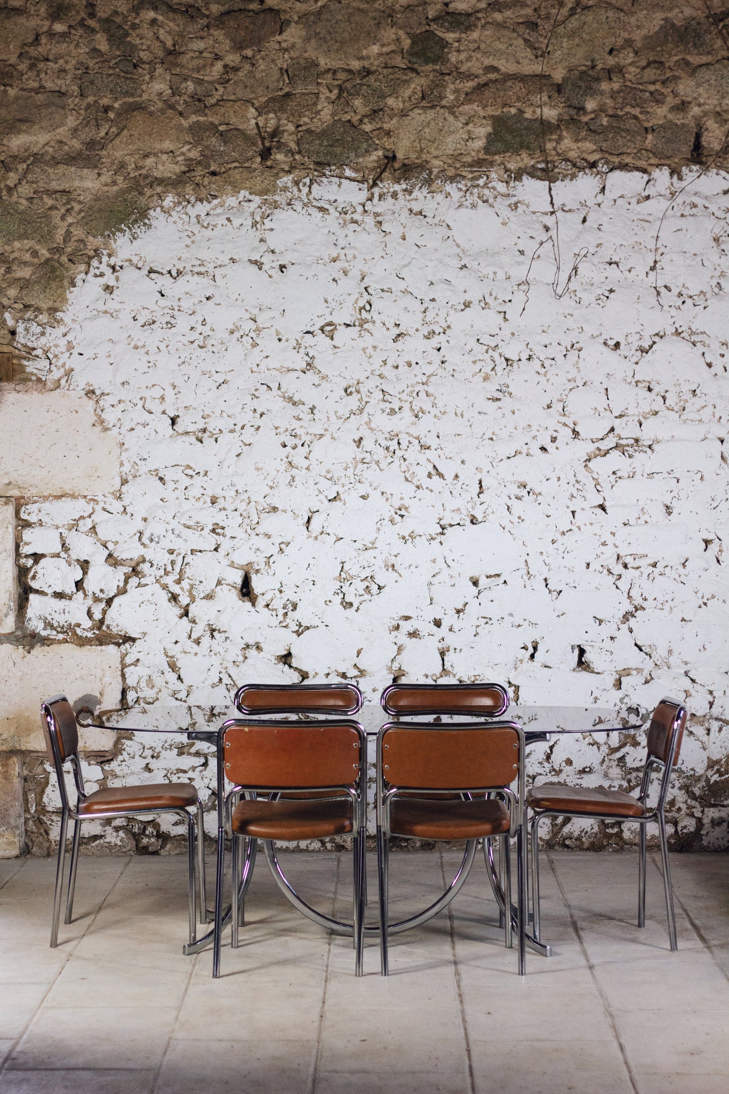 Table verre fumé style Gastone Rinaldi, 1970