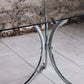 Table à manger chrome et verre fumé style Gastone Rinaldi, 1970
