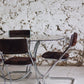 Table à manger chrome et verre fumé style Gastone Rinaldi, 1970