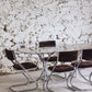 Table à manger chrome et verre fumé style Gastone Rinaldi, 1970