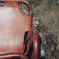 Fauteuil "safari" en cuir et bambou par Tito Agnoli, 1960