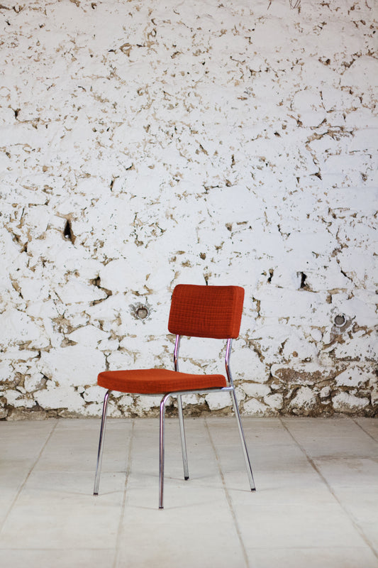 Chaise en velours vintage, 1970