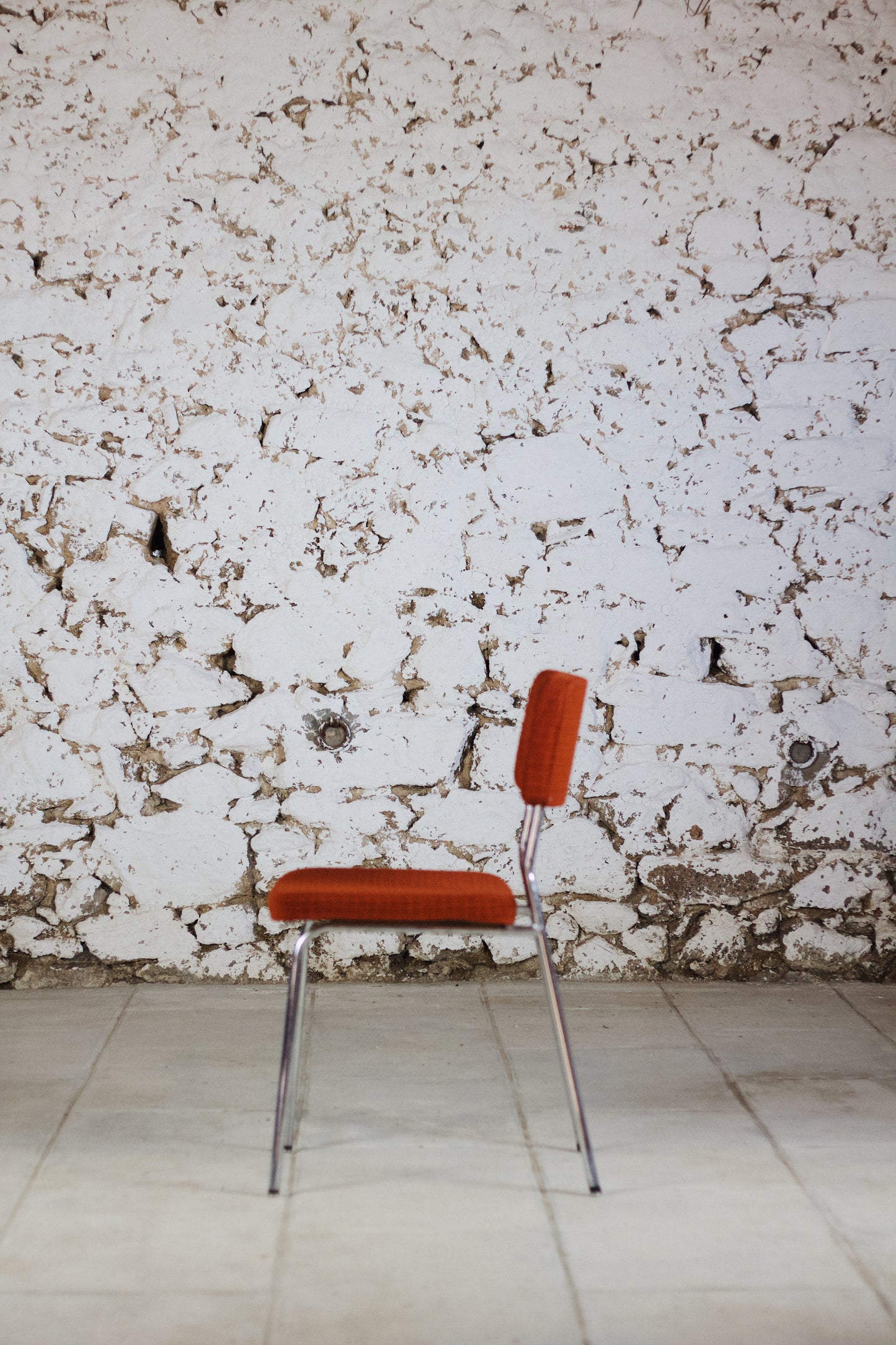 Chaise en velours vintage, 1970
