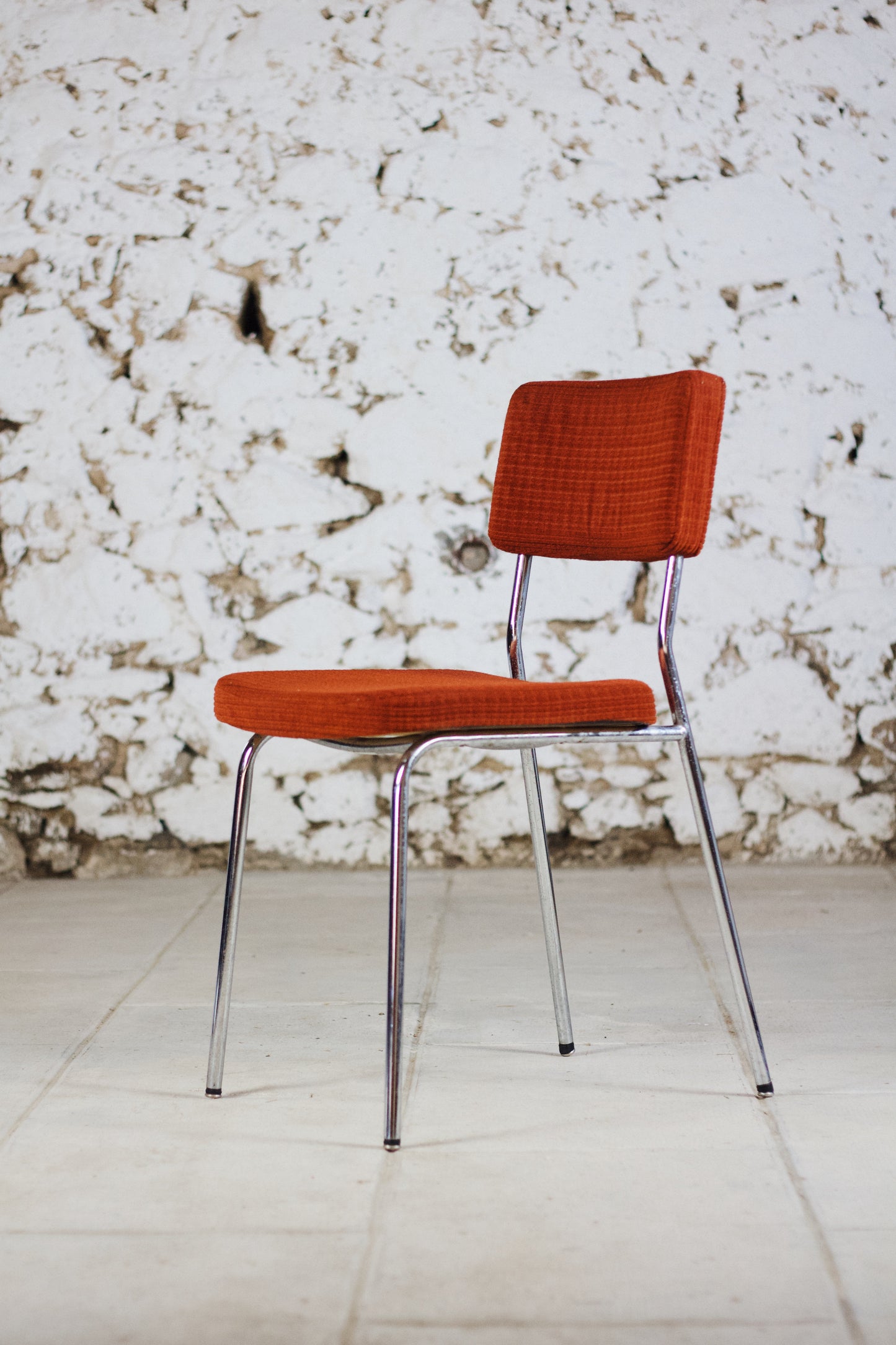 Chaise en velours vintage, 1970
