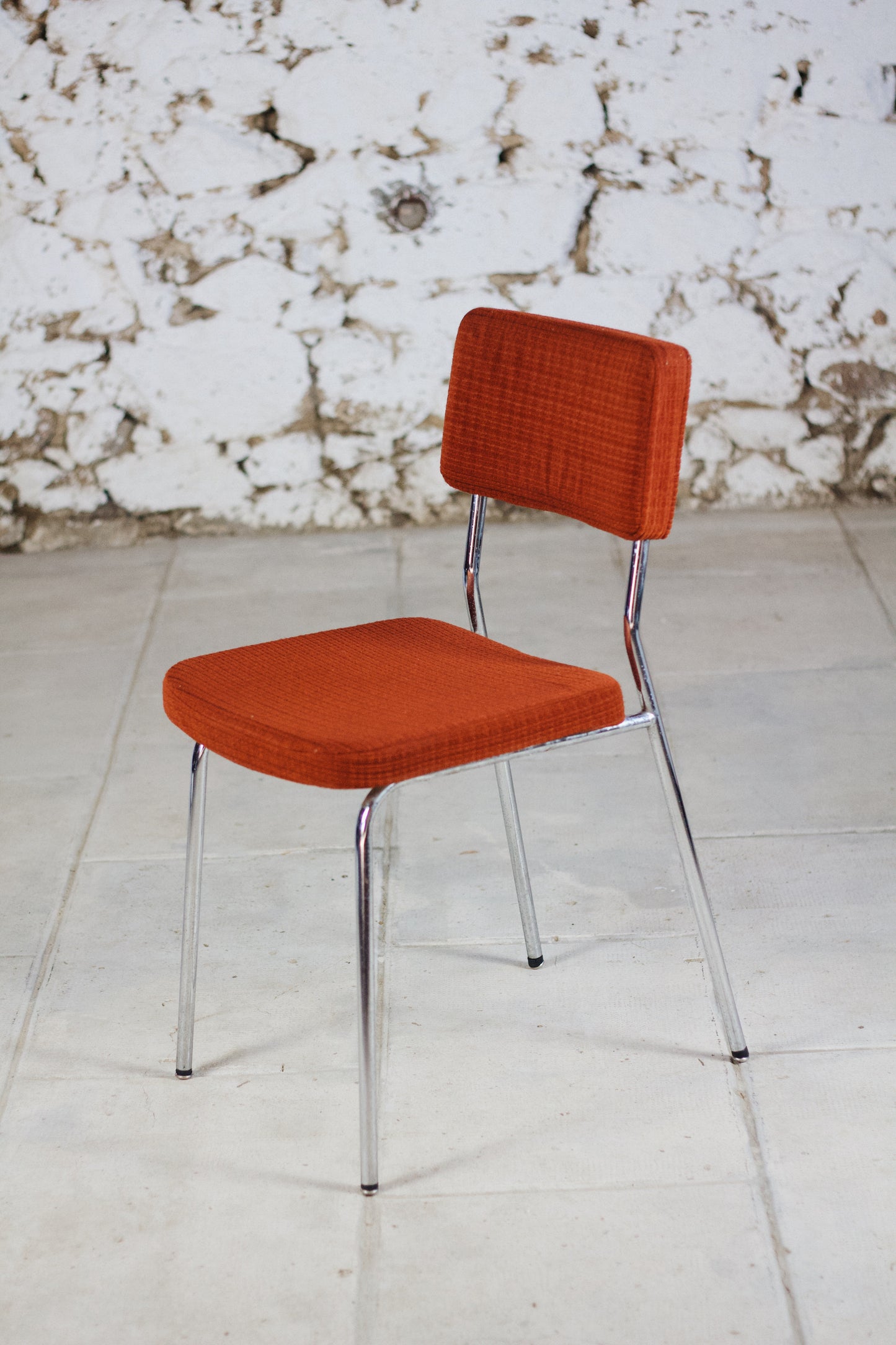 Chaise en velours vintage, 1970