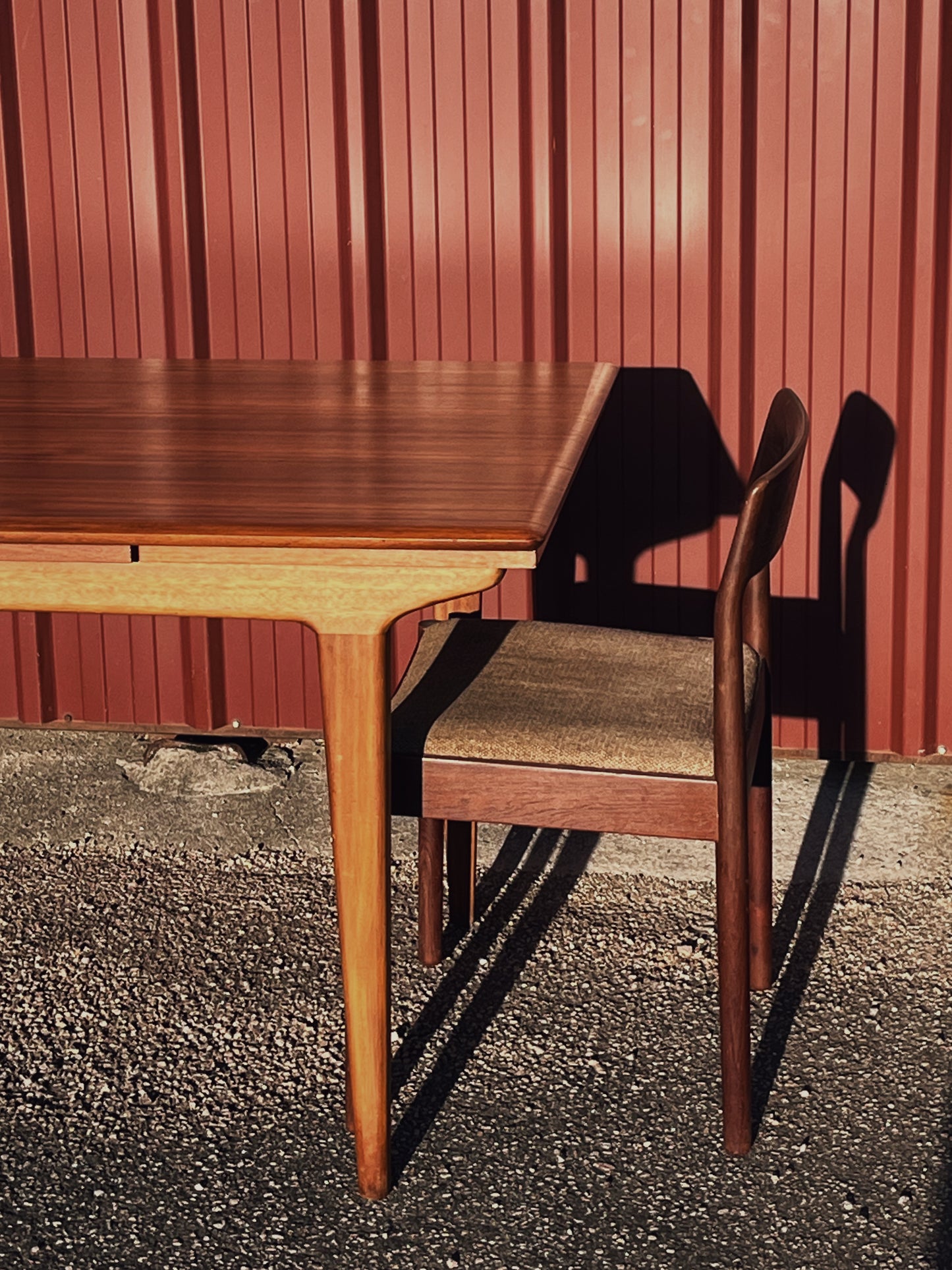 Table à manger scandinave en teck à rallonges, 1960
