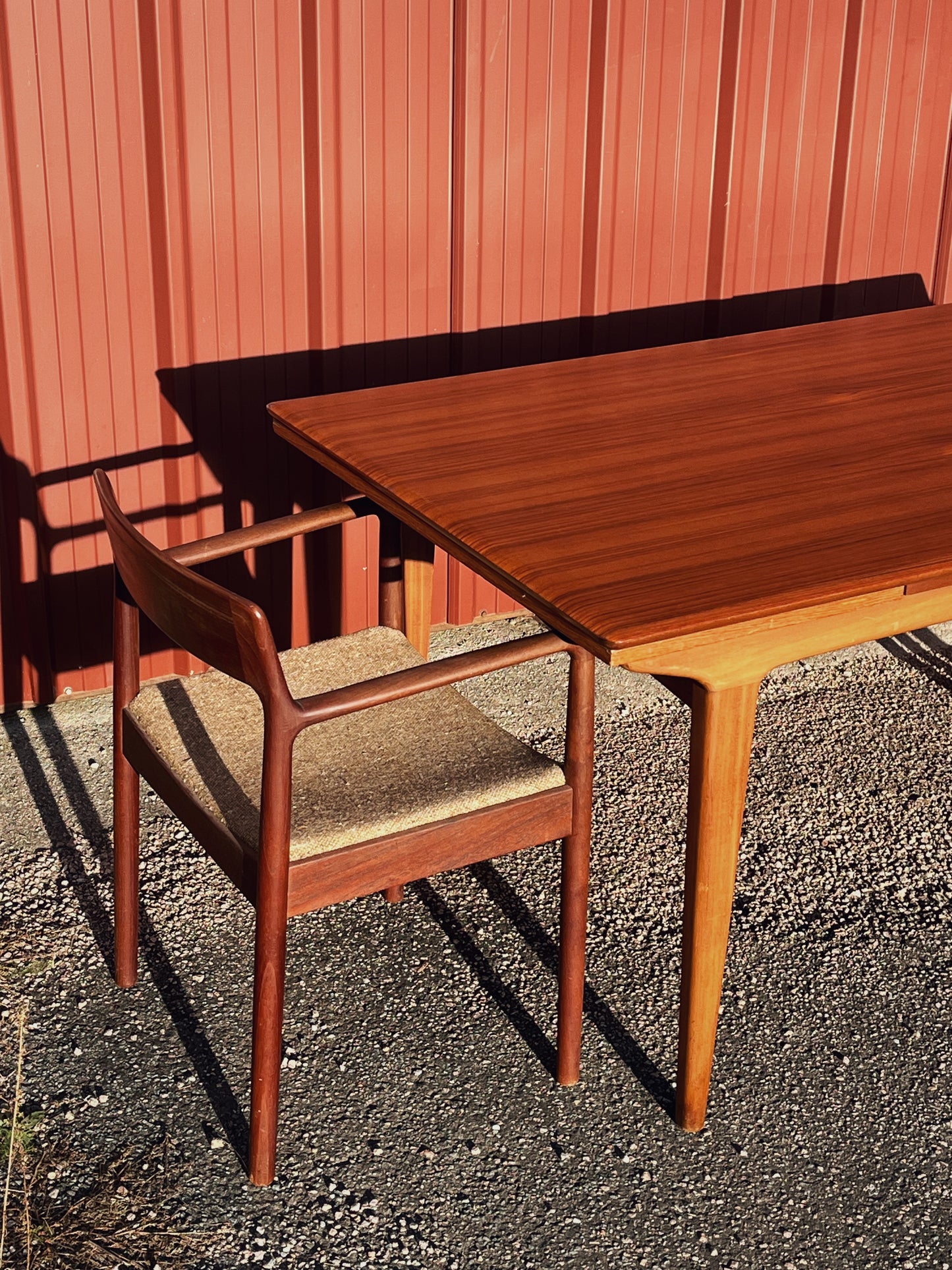 Table à manger scandinave en teck à rallonges, 1960