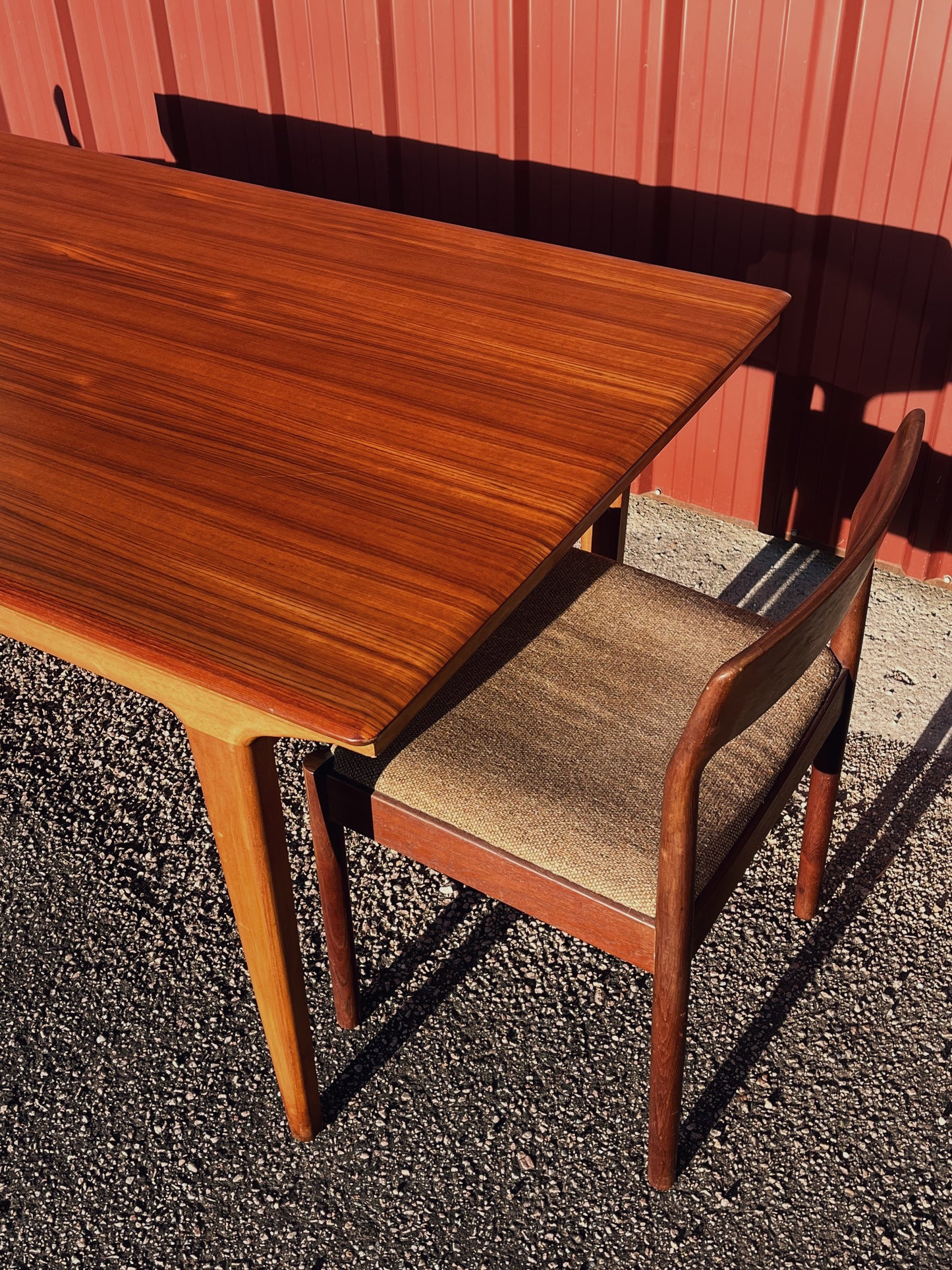 Table à manger scandinave en teck à rallonges, 1960