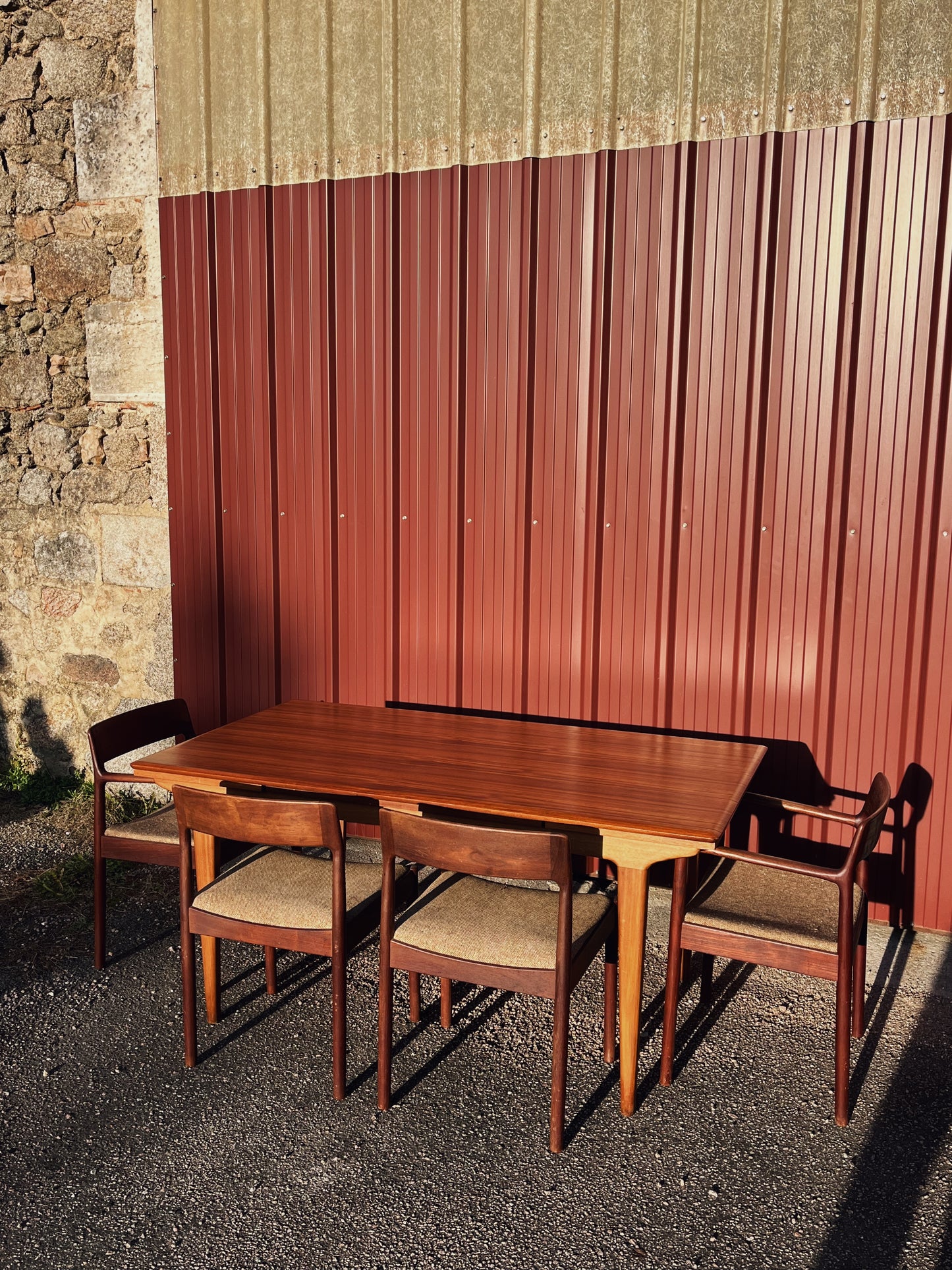Table à manger scandinave en teck à rallonges, 1960