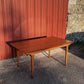 Table à manger scandinave en teck à rallonges, 1960