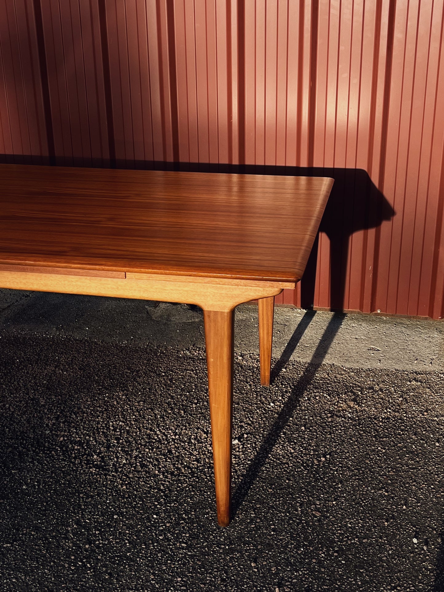 Table à manger scandinave en teck à rallonges, 1960